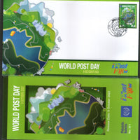 Fiji 2022 World Post Day Green Ecology & Nature FDC + Brochure # F160