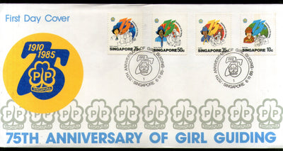 Singapore 1985 Girl Guiding Scout Sc 473-76 FDC # F176