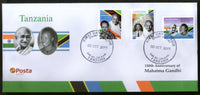 Tanzania 2019 Mahatma Gandhi of India 150th Birth Anniversary Flag 3v FDC # 193