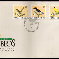 Singapore 1991 Garden Birds Animals Wildlife Fauna Sc 605-8 FDC # F207