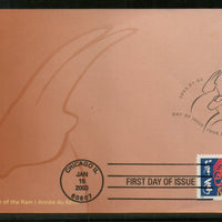 Canada 2003 Chinese New Year of Ram Odd Shaped Combo with USA FDC # 234