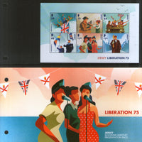 Jersey 2020 Jersey Liberation 75th Anni. Flag Sheetlet Presentation Pack MNH # 247