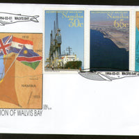 Namibia 1994 Incorporation of Walvis Bay Flags Map Fish FDC # FDC27