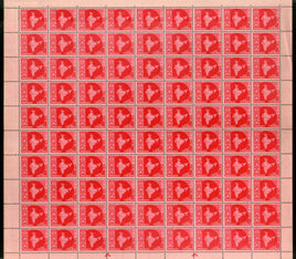 India 1963 3rd Def. Series 13p Map WMK Ashokan Phila D59 Full Sheet of 90 MNH # 96