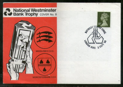 Great Britain 1988 National Westminster Bank Trophy Cricket Special Cover # 510