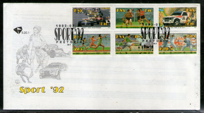 South Africa 1992 Cricket Sports 6v FDC # 657