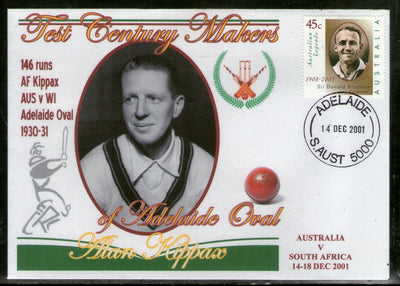 Australia 2001 Cricket Test Century Makers of Adelaide Oval – Alan Kippax Special Cover # 666