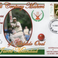 Australia 2001 Cricket Test Century Makers of Adelaide Oval – Javed Miandad of Pakistan Special Cover # 672