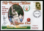 Australia 2001 Cricket Test Century Makers of Adelaide Oval – Javed Miandad of Pakistan Special Cover # 672