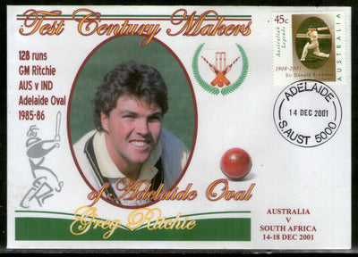 Australia 2001 Cricket Test Century Makers of Adelaide Oval – Greg Ritchie Special Cover # 678