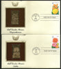 USA 1995 Garden Flowers Dahlia Tree Plant Gold Replicas Cover Sc 2993-97 # 148 - Phil India Stamps