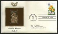 USA 1993 Garden Flowers Tulip Iris Tree Plant Gold Replicas Cover Sc 2760-4 # 152 - Phil India Stamps