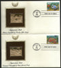 USA 1999 Aquarium Reef Fish Coral Marine Life Gold Replicas Cover Sc 3317-20 # 155 - Phil India Stamps