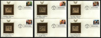 USA 1999 Music Series Singer Broadway Songwriters Gold Replicas Cover Sc 3345-50 # 171 - Phil India Stamps