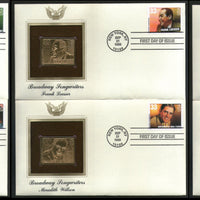 USA 1999 Music Series Singer Broadway Songwriters Gold Replicas Cover Sc 3345-50 # 171 - Phil India Stamps