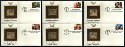 USA 1999 Music Series Singer Broadway Songwriters Gold Replicas Cover Sc 3345-50 # 171 - Phil India Stamps