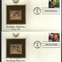 USA 1999 Music Series Singer Broadway Songwriters Gold Replicas Cover Sc 3345-50 # 171 - Phil India Stamps