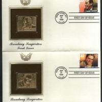 USA 1999 Music Series Singer Broadway Songwriters Gold Replicas Cover Sc 3345-50 # 171 - Phil India Stamps