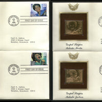 USA 1998 Music Series Gospel Singers Jackson Gold Replicas Cover Sc 3216-19 # 172 - Phil India Stamps