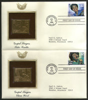 USA 1998 Music Series Gospel Singers Jackson Gold Replicas Cover Sc 3216-19 # 172 - Phil India Stamps