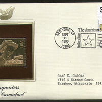 USA 1996 Music Series Songwriters Hoagy Carmichael Gold Replicas Cover Sc 3103 # 174 - Phil India Stamps