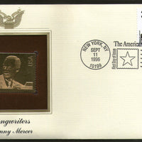 USA 1996 Music Series Songwriters Johnny Mercer Gold Replicas Cover Sc 3101 #179 - Phil India Stamps