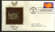 USA 1998 Bright Eyes Gold Fish Marine Life Gold Replicas Cover Sc 3231 # 218 - Phil India Stamps