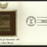 USA 1998 Painting by Frederic Edwin Church Art Gold Replicas Cover Sc 3236n # 220 - Phil India Stamps
