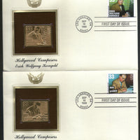 USA 1999 Music Series Hollywood Composers Gold Replicas Cover Sc 3339-44 # 232 - Phil India Stamps