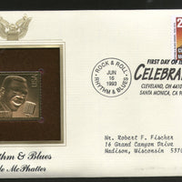 USA 1993 American Rock & Roll Music Clyde McPhatter Gold Replica Cover Sc 2726 # 026 - Phil India Stamps