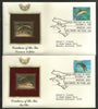 USA 1990 Creature of Sea Marine Life Fish Whale Gold Replicas Cover Set of 4 # 27