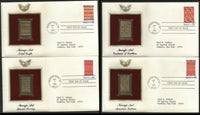 USA 1986 Navajo Art Blankets Set of 4 Gold Replicas Cover Sc 2235-38 # 039 - Phil India Stamps