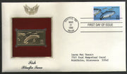 USA 1986 Fish Bluefin Tuna Marine Life Animal Gold Replica Cover Sc 2208 # 061 - Phil India Stamps