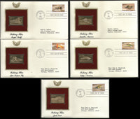 USA 1991 Fishing Flies Insect Fauna Gold Replicas Cover Set of 5 Sc 2545-49 # 097 - Phil India Stamps