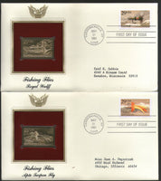 USA 1991 Fishing Flies Insect Fauna Gold Replicas Cover Set of 5 Sc 2545-49 # 097 - Phil India Stamps