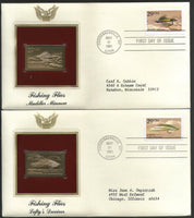 USA 1991 Fishing Flies Insect Fauna Gold Replicas Cover Set of 5 Sc 2545-49 # 097 - Phil India Stamps