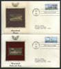 USA 1989 Steam Boats Ship Transport Gold Replicas Cover Set of 5 Sc 2405-9 # 099 - Phil India Stamps
