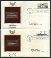 USA 1989 Steam Boats Ship Transport Gold Replicas Cover Set of 5 Sc 2405-9 # 099 - Phil India Stamps