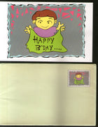 India 2002 500p Happy Birthday Greeting Card Postal Stationery MINT # GR189
