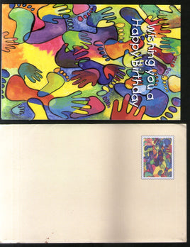 India 2000 400p Happy Birthday Greeting Card Postal Stationery MINT # GR98