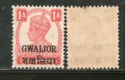 India Gwalior State KG VI 1 An Postage Stamp SG 121 / Sc 103 MNH - Phil India Stamps