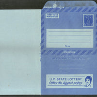 India 1976 20p Ashokan Inland Letter Card with U.P. State Lottery Advertisement ILC MINT # 26