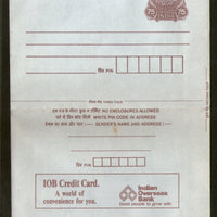 India 1992 75p Peacock Inland Letter Card with Overseas Bank Advertisement ILC MINT # 296FL