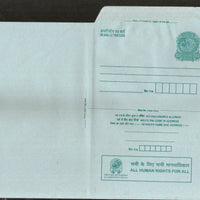 India 1997 1.50Rs Peacock Inland Letter Card with All Human Rights for All Advertisement ILC MINT # 485