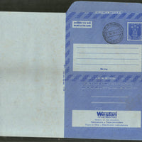 India 1977 20p Ashokan Inland Letter Card with Weston Electronics Advertisement ILC MINT # 51FD