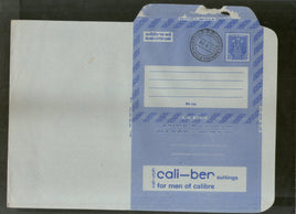 India 1977 20p Ashokan Inland Letter Card with Cail-ber Suitings Textile Advertisement ILC MINT # 53