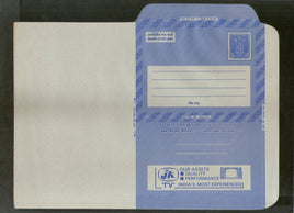 India 1977 20p Ashokan Inland Letter Card with JK TV Television Advertisement ILC MINT # 57