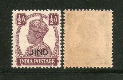 India Jind State KG VI ½An Postage Stamp SG 138 / Sc 166 MNH - Phil India Stamps