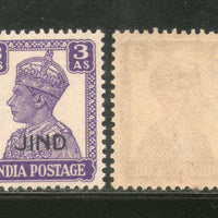 India Jind State KG VI 3As Postage Stamp SG 144 / Sc 172 Cat £25 MNH - Phil India Stamps