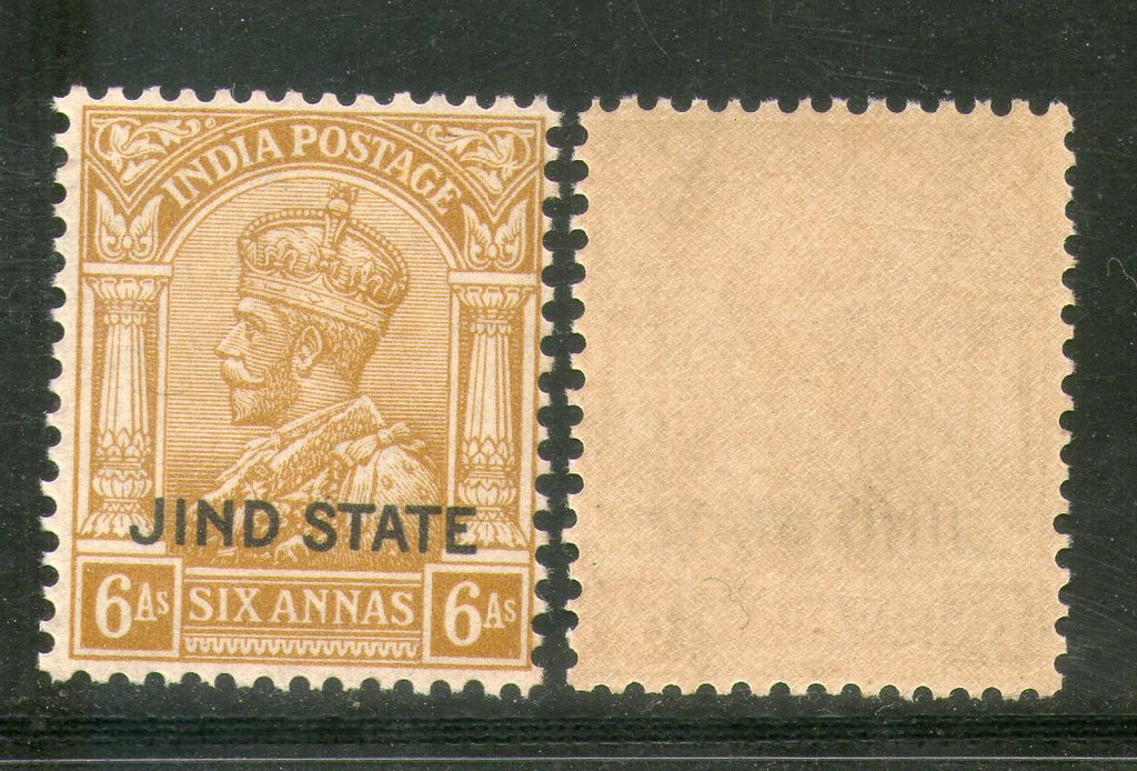 India JIND / JHIND / JEEND State KG V 6 As Postage SG 95 / Sc 132 MNH - Phil India Stamps